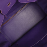 Pre-owned Hermes Birkin 35 Violet Togo Palladium Hardware - Thumbnail View 8