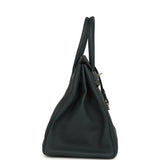 Pre-owned Hermes Birkin 35 Vert Rousseau Togo Palladium Hardware