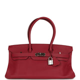 Vintage Hermes Shoulder Birkin 42 JPG Rubis Togo Palladium Hardware - Thumbnail View 1