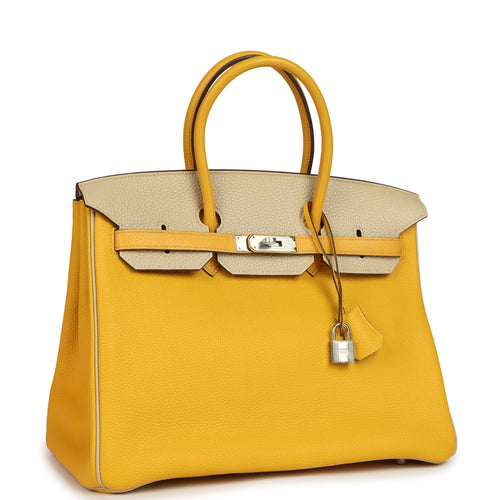 Hermes Special Order (HSS) Birkin 35 Soleil and Parchemin Togo Palladium Hardware