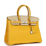 Hermes Special Order (HSS) Birkin 35 Soleil and Parchemin Togo Palladium Hardware - Thumbnail View 2