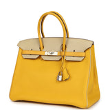 Hermes Special Order (HSS) Birkin 35 Soleil and Parchemin Togo Palladium Hardware - Thumbnail View 5