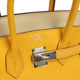 Hermes Special Order (HSS) Birkin 35 Soleil and Parchemin Togo Palladium Hardware - Thumbnail View 7
