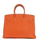 Pre-owned Hermes Birkin 35 Orange Togo Gold Hardware - Thumbnail View 4