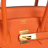 Pre-owned Hermes Birkin 35 Orange Togo Gold Hardware - Thumbnail View 7