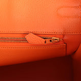 Pre-owned Hermes Birkin 35 Orange Togo Gold Hardware - Thumbnail View 9