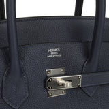 Hermes Birkin 35 Bleu Nuit Togo Palladium Hardware