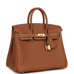 Hermes Birkin 25 Gold Togo Gold Hardware