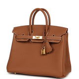 Hermes Birkin 25 Gold Togo Gold Hardware - Thumbnail View 3
