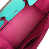 Hermes Special Order (HSS) Birkin 30 Bleu Paon and Rose Poupre Brushed Gold Hardware - Thumbnail View 8