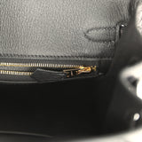 Hermes Birkin 25 Black Matte Alligator Gold Hardware
