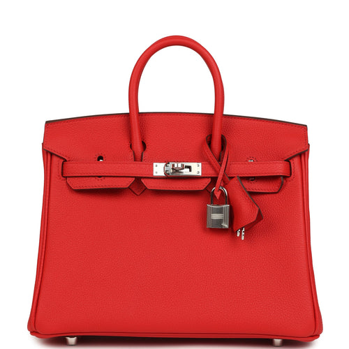 Hermes Birkin 25 Rouge de Coeur Togo Palladium Hardware