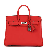Hermes Birkin 25 Rouge de Coeur Togo Palladium Hardware - Thumbnail View 1
