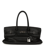 Vintage Hermes Shoulder Birkin 42 JPG Black Clemence Palladium Hardware - Thumbnail View 1