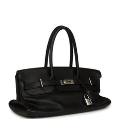 Vintage Hermes Shoulder Birkin 42 JPG Black Clemence Palladium Hardware