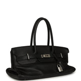 Vintage Hermes Shoulder Birkin 42 JPG Black Clemence Palladium Hardware - Thumbnail View 2