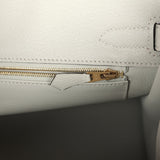 Pre-owned Hermes Birkin 30 Gris Neve Togo Gold Hardware