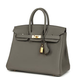 Hermes Birkin 25 Gris Meyer Togo Gold Hardware