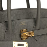 Hermes Birkin 25 Gris Meyer Togo Gold Hardware