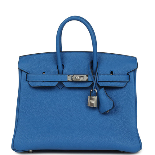 Hermes Birkin 25 Bleu Zellige Togo Palladium Hardware