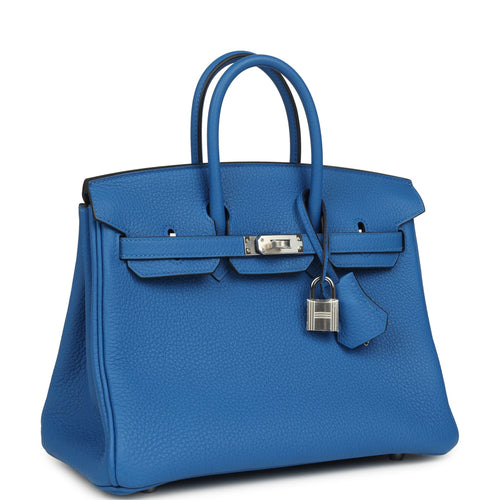Hermes Birkin 25 Bleu Zellige Togo Palladium Hardware