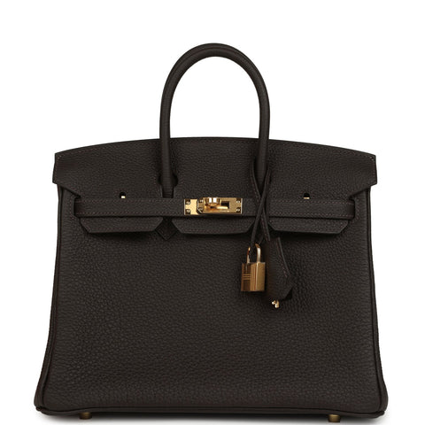 Hermes Birkin 25 Bai-Brun Togo Gold Hardware