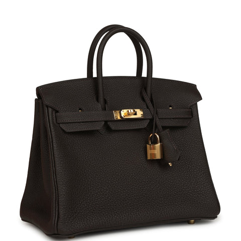 Hermes Birkin 25 Bai-Brun Togo Gold Hardware