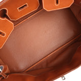 Vintage Hermes Shoulder Birkin 42 JPG Fauve Barenia and Dark Blue Denim Palladium Hardware - Thumbnail View 8