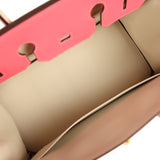 Hermes Special Order (HSS) Birkin 35 Rose Azalee and Craie Epsom Brushed Gold Hardware