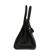 Pre-owned Hermes Birkin 30 Black Epsom Palladium Hardware