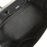 Pre-owned Hermes Birkin 30 Black Epsom Palladium Hardware
