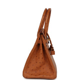 Pre-owned Hermes Birkin 30 Cognac Ostrich Gold Hardware - Thumbnail View 4