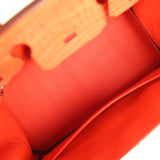 Pre-owned Hermes Birkin 30 Orange Poppy Matte Alligator Palladium Hardware - Thumbnail View 7