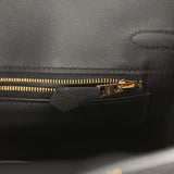 Pre-owned Hermes Birkin 25 Black Swift Gold Hardware
