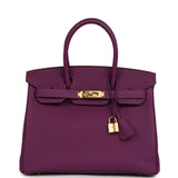 Pre-owned Hermes Birkin 30 Anemone Togo Gold Hardware - Thumbnail View 1
