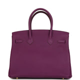 Pre-owned Hermes Birkin 30 Anemone Togo Gold Hardware - Thumbnail View 4