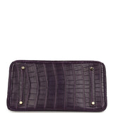 Pre-owned Hermes Birkin 35 Amethyst Matte Alligator Gold Hardware