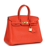 Pre-owned Hermes Birkin 25 Orange Poppy Togo Gold Hardware - Thumbnail View 2