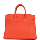 Pre-owned Hermes Birkin 25 Orange Poppy Togo Gold Hardware - Thumbnail View 4