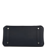 Pre-owned Hermes Birkin 30 Bleu Nuit Verso Togo Palladium Hardware