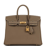 Hermes Birkin 25 Etoupe Togo Brushed Gold Hardware - Thumbnail View 1