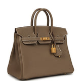Hermes Birkin 25 Etoupe Togo Brushed Gold Hardware - Thumbnail View 2