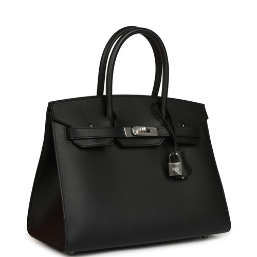 Hermes Birkin Sellier 30 Black Madame Palladium Hardware