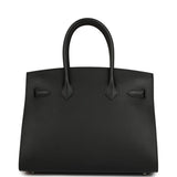 Hermes Birkin Sellier 30 Black Madame Palladium Hardware