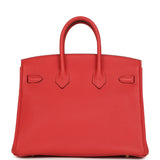 Pre-owned Hermes Birkin 25 Rouge Pivone Togo Gold Hardware - Thumbnail View 4