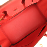Pre-owned Hermes Birkin 25 Rouge Pivone Togo Gold Hardware - Thumbnail View 8