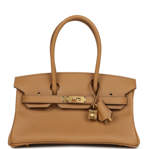 Hermes Shoulder Birkin Light 29 Biscuit Evercolor Gold Hardware