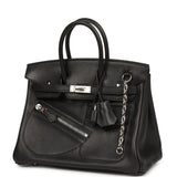 Hermes Limited Edition Birkin Rock 25 Black Volupto Palladium Hardware on Hold for CC - Thumbnail View 5