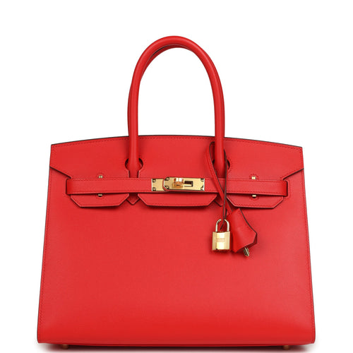 Hermes Birkin Sellier 30 Rouge de Coeur Madame Gold Hardware