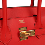 Hermes Birkin Sellier 30 Rouge de Coeur Madame Gold Hardware